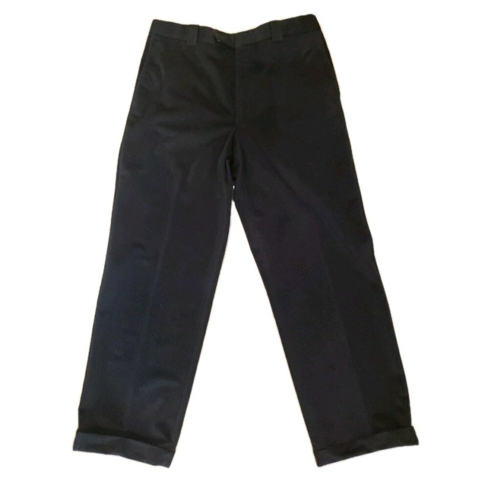 Barneys NY Pants Mens Corduroy Brown Velour Cuffed Sz 33 X 28 Flat Front Baggy